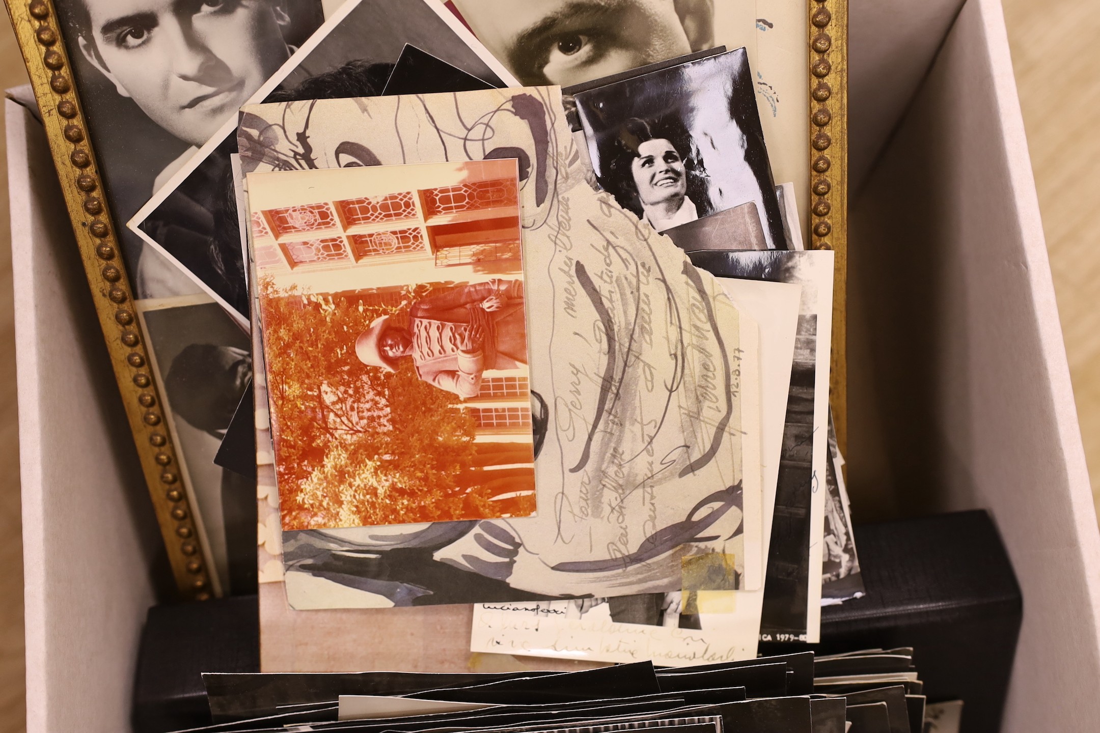 A collection of approximately 130 monochrome photographs, Glyndebourne opera singers, mid 20th century, majority with signed dedications.